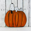 Doggy on Pumpkin, Fall Shape, Unfinished Wood Cutout, Paint by Line, WS