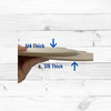 Image of 1/4" and 1/8" thick mdf