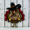 Turkey with Pilgrim Hat, Fall Shape, Unfinished Wood Cutout, Paint by Line