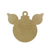 Mouse with Ornament Ears, Christmas Shape, Unfinished Cutout, Wooden Shape, Paintable Wooden MDF