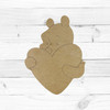 Unfinished Valentine Bear with Heart