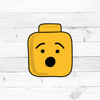 Happy Building Block Character, Kids Shape Unfinished Wood Cutout, Paint by Line