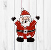 Santa with hands in the air, Animal Shape, Unfinished Wood Craft Shape