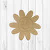 Smiley Face Daisy, Kids Shape Unfinished Wood Cutout