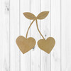 Cherry Hearts, Kids Shape Unfinished Wood Cutout