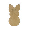 Bunny with Bow, Easter Shape Unfinished Wood Cutout
