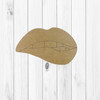 Flirty Lips, 90's Shape Unfinished Wood Cutout