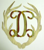 Wooden Antler Monogram Letter, Beadboard Unfinished  DIY Craft WS