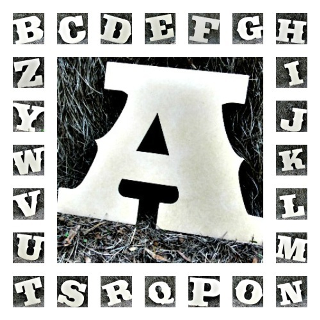 Unfinished Wooden Alphabet Letters (A) Wall Decor Paintable Cutout DIY  Craft Wall Decor