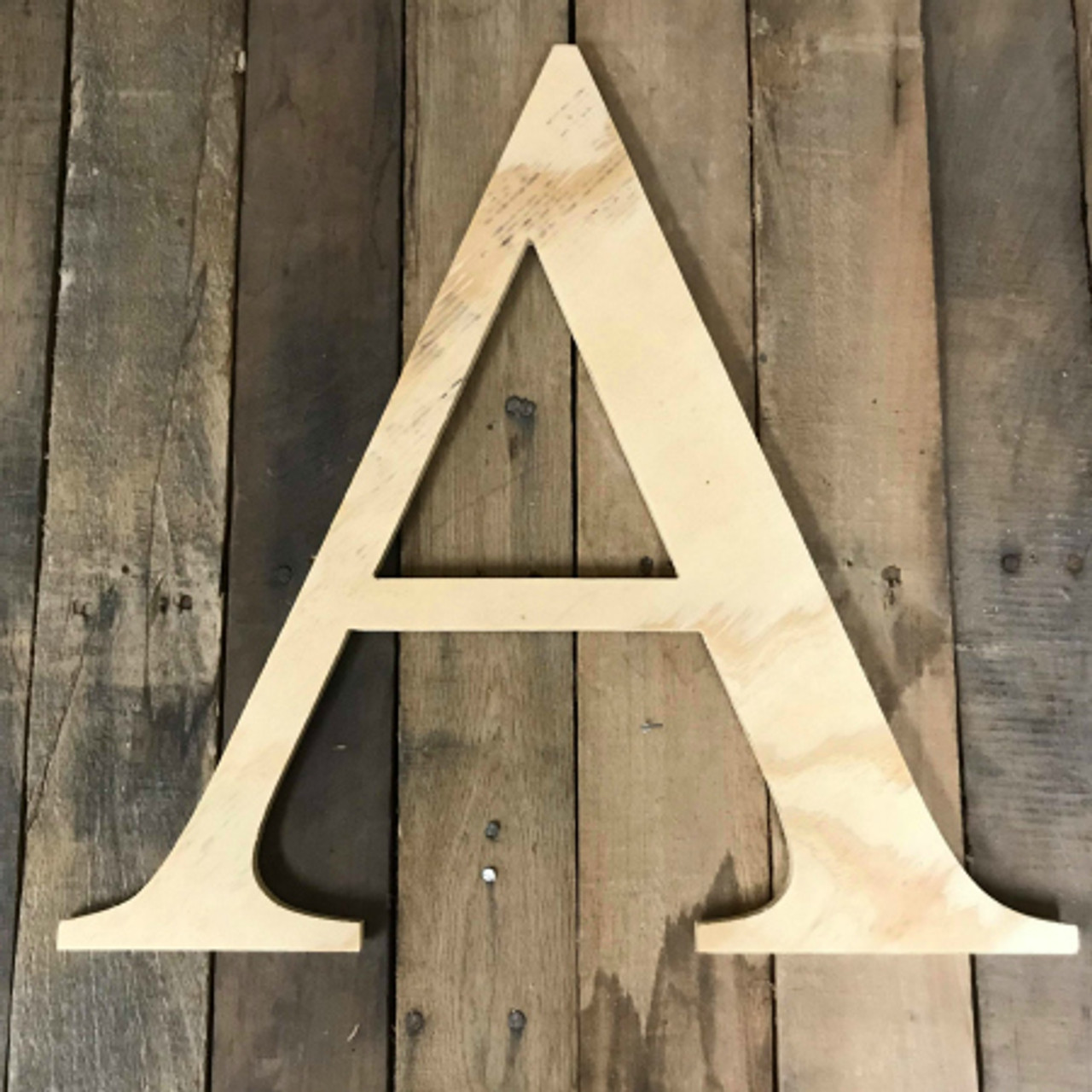 Unfinished Wooden Alphabet Letters (A) Wall Decor Paintable Cutout DIY  Craft Wall Decor