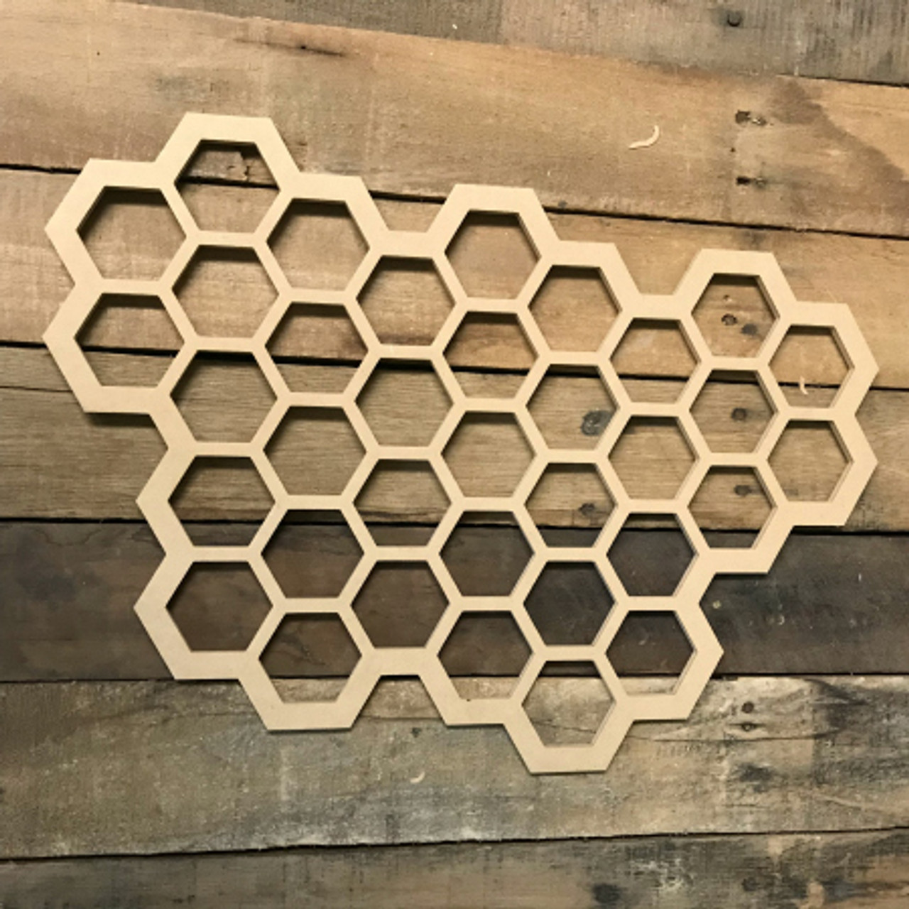 Honeycomb and Bee - Wooden Laser Cut Wall Decoration - Multiple Sizes -  Bumble Bee - Wooden Cut Out