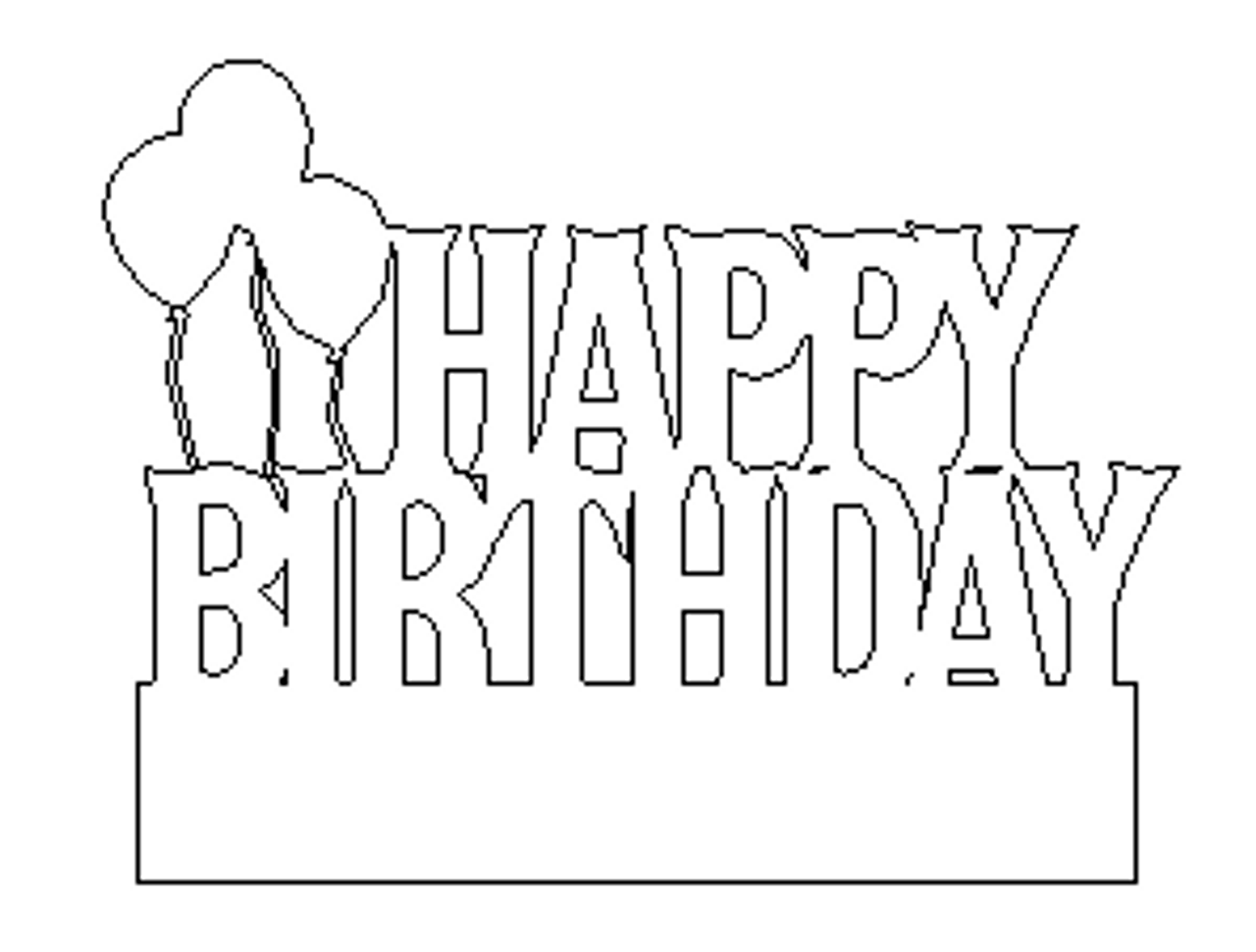 Happy Birthday Letters Stencil Cutout Stock Illustration 11239474