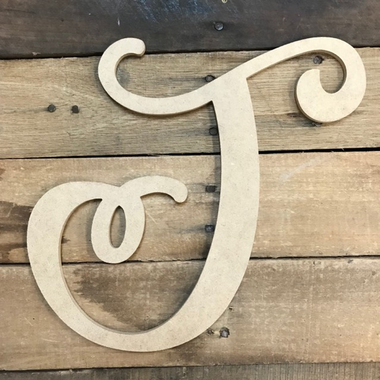 Wooden Letter Cursive A, Unfinished 18'' Craft Wood Letter, Paintable DIY