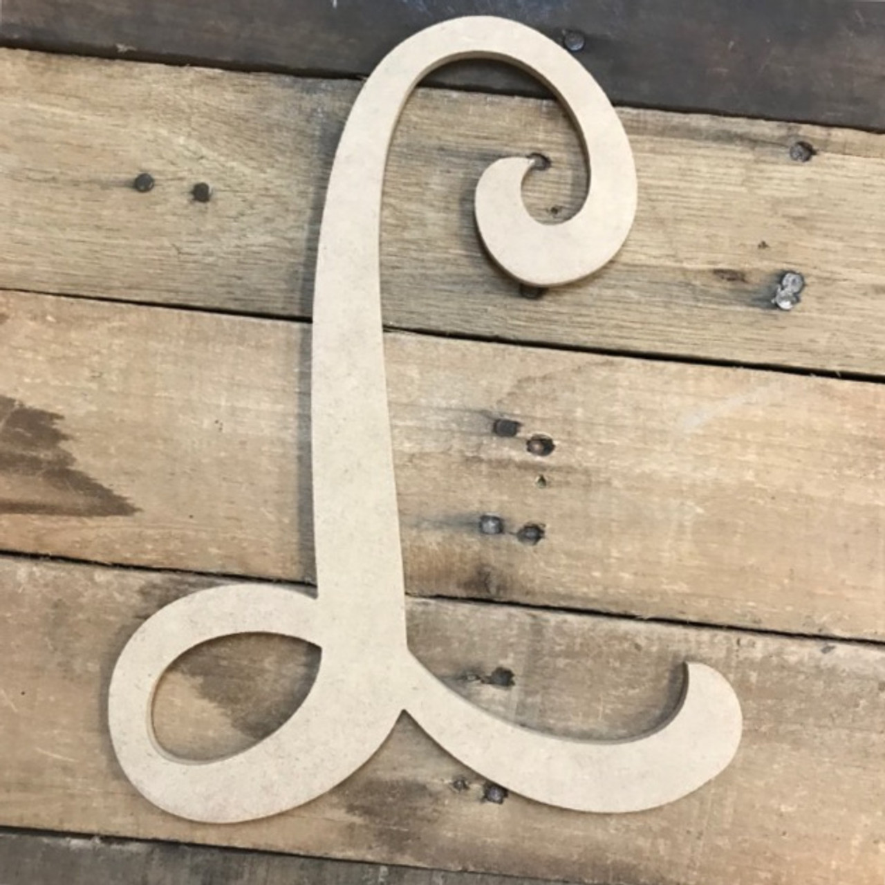 Focal20 Cursive Wooden Letters J For Wall Decor 14 Inch Large Wooden  Letters Unfinished Monogram Wood Letter Crafts Alphabet Sign Cutout