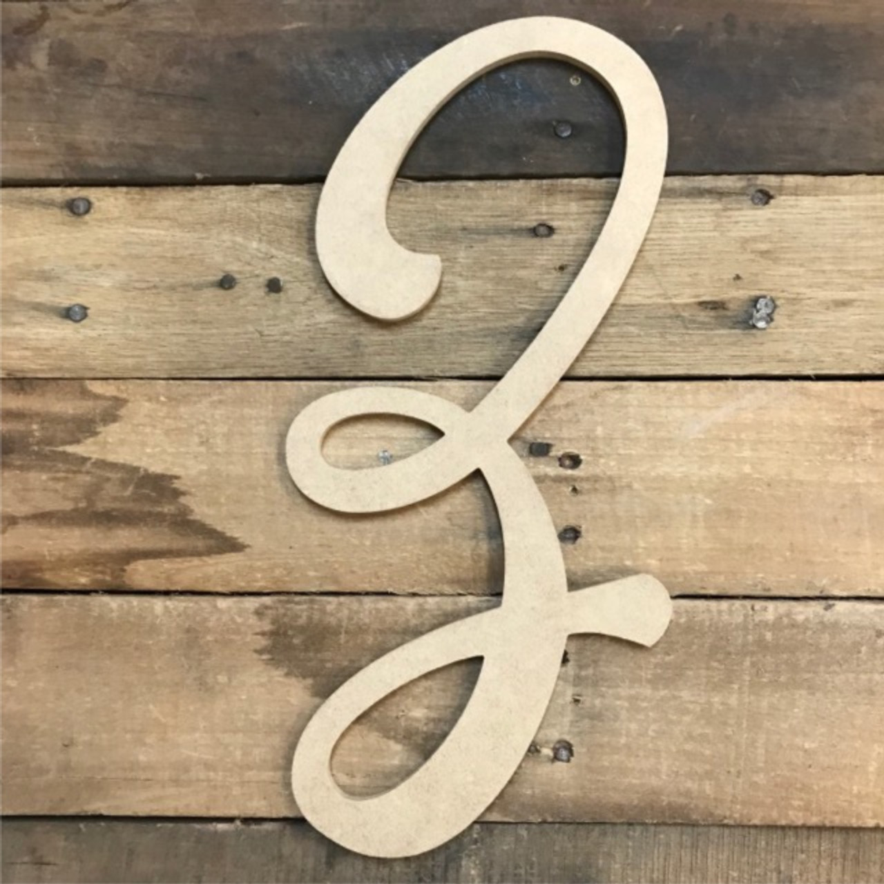 Unfinished Wooden Letter Large or Small, Unfinished, Cursive Wooden Letter  Perfect for Crafts, DIY, Weddings Sizes 1 to 42 