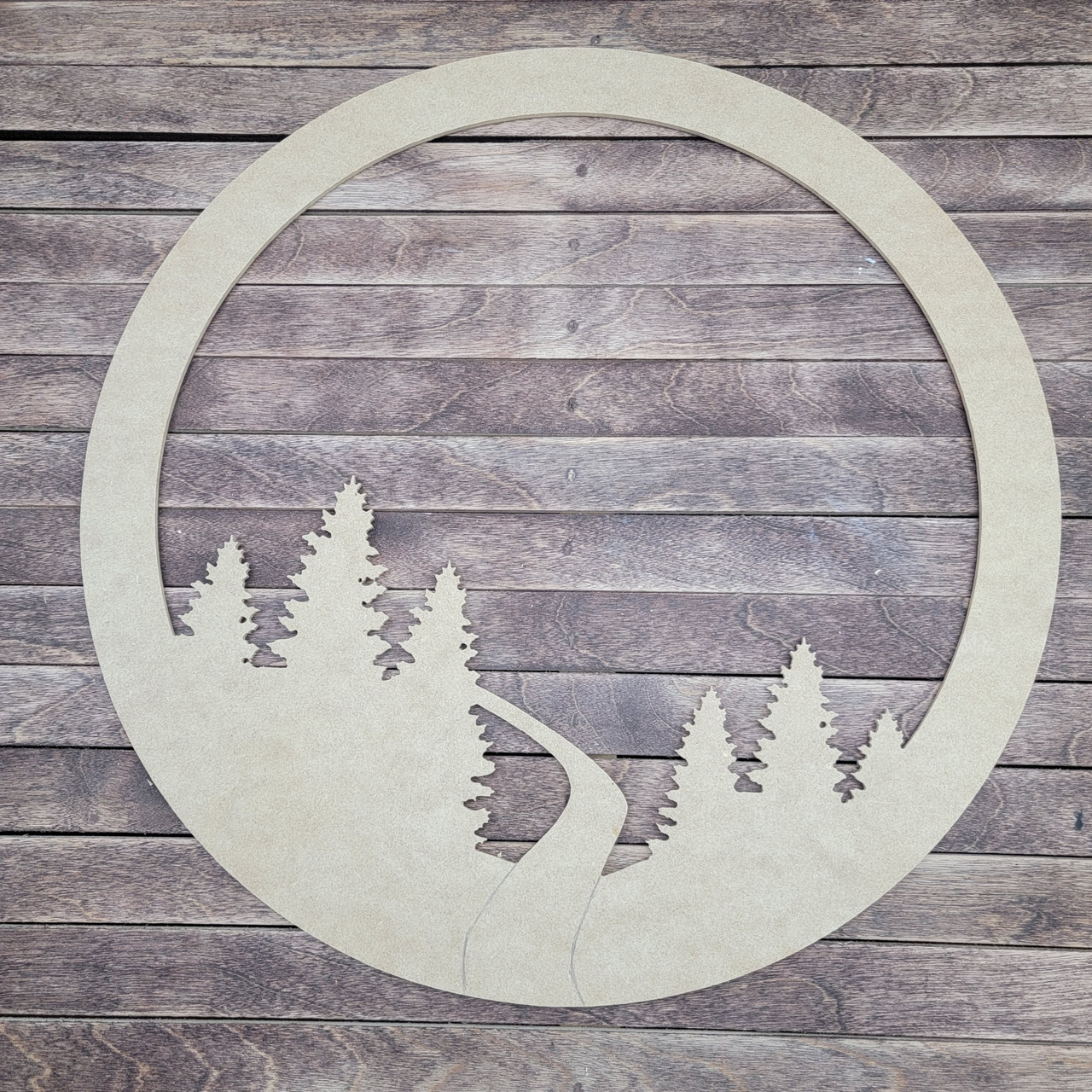 Shop Online Stackable Circle Mountain Art Unfinished Cutout