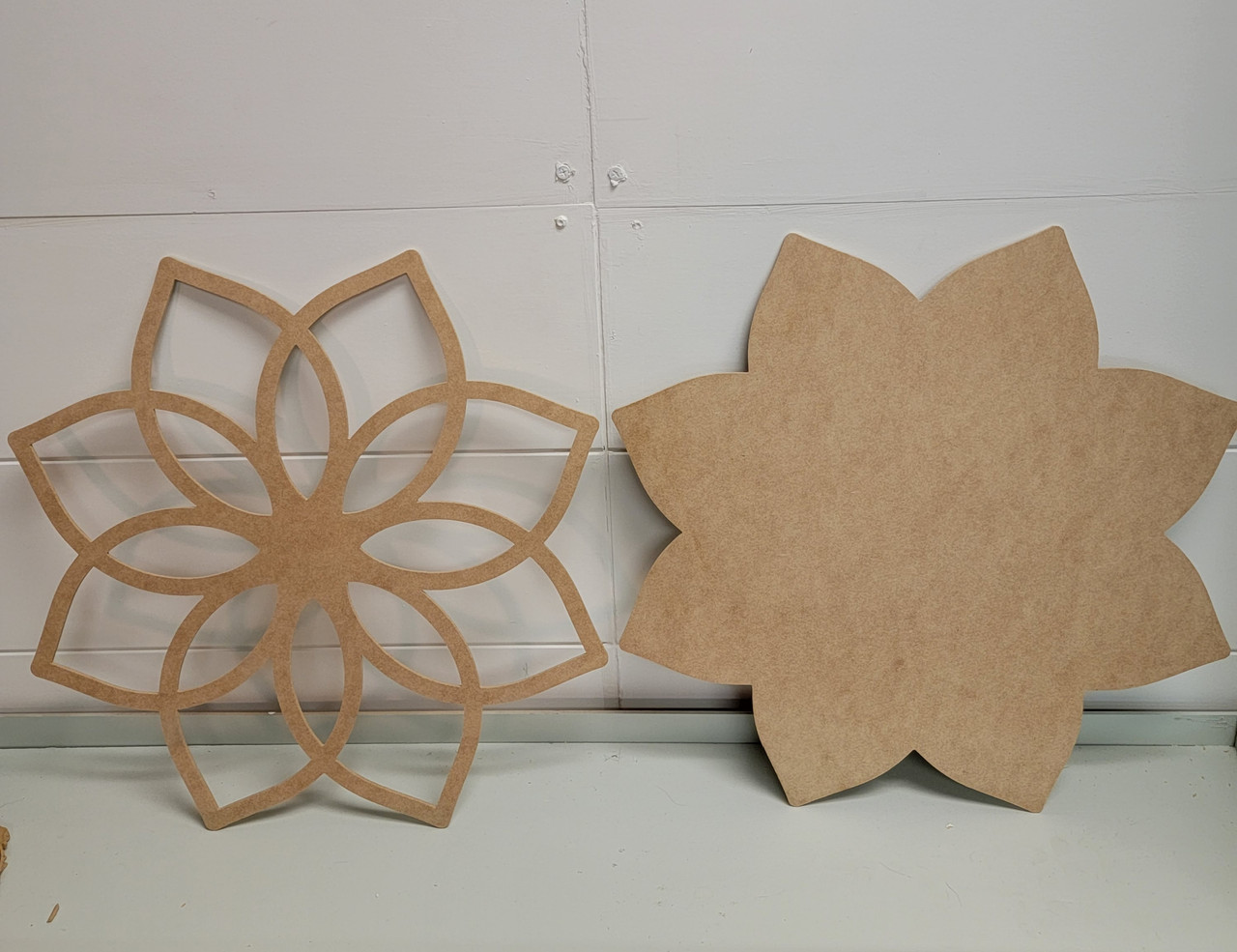 Floret Flower, Paint by Line ,Design Wood Craft Cutout 