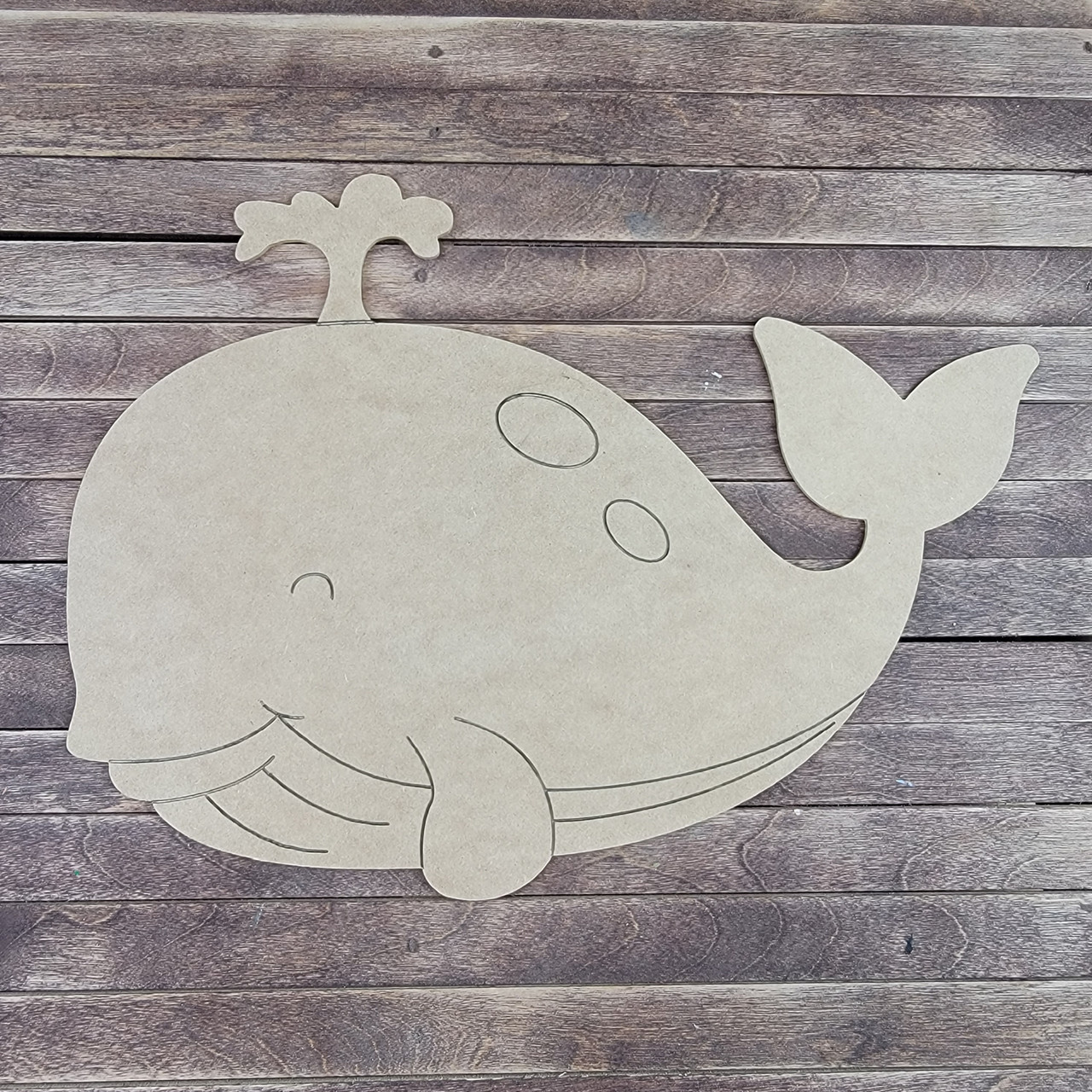 Wholesale Whale Shape Unfinished Wood Cutouts 