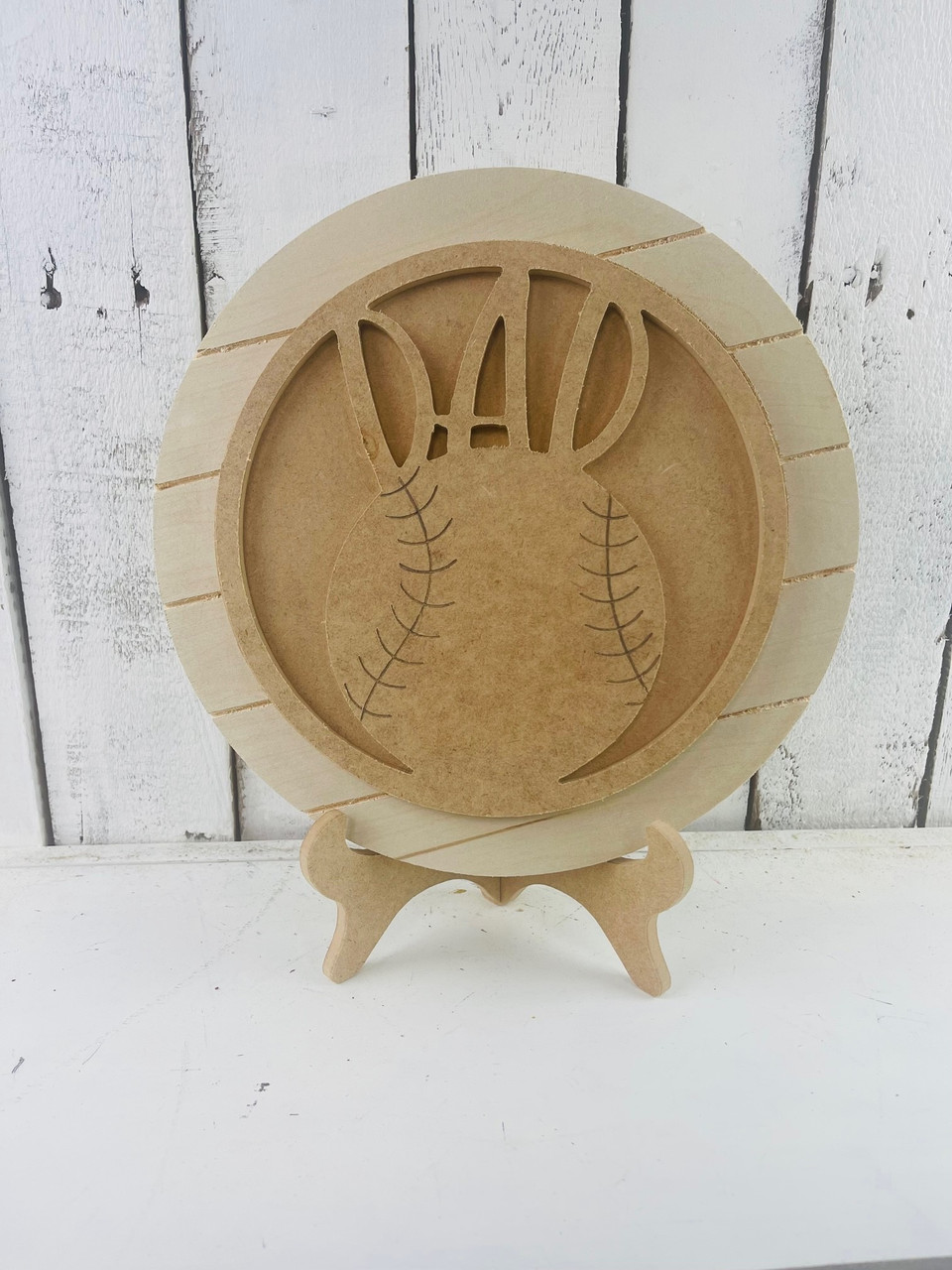 Personalized Baseball Father's Day Gift With Easel