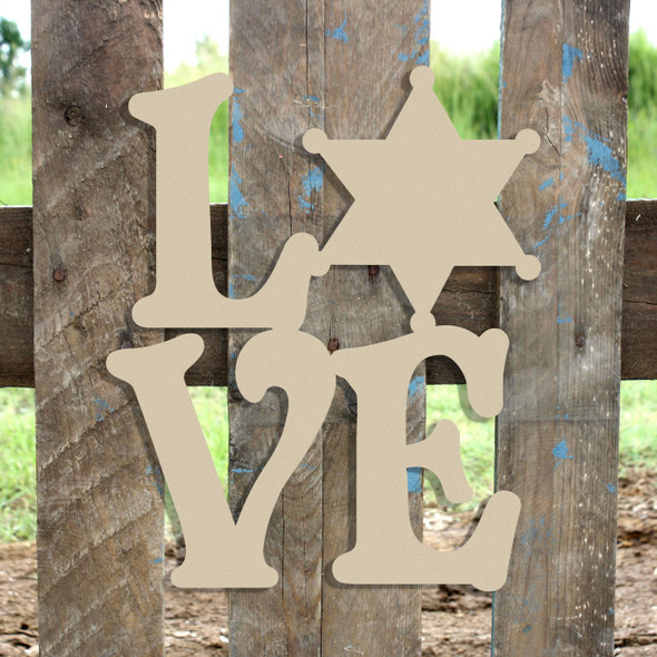 Love Sherriff Star Badge Sign WS