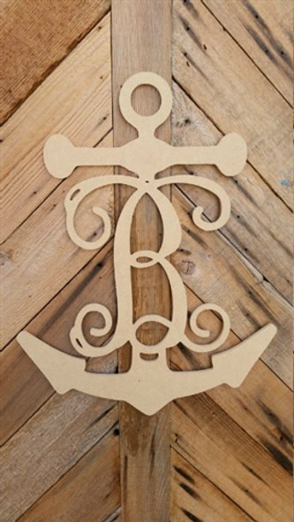 Anchor Framed Letter Monogram WS