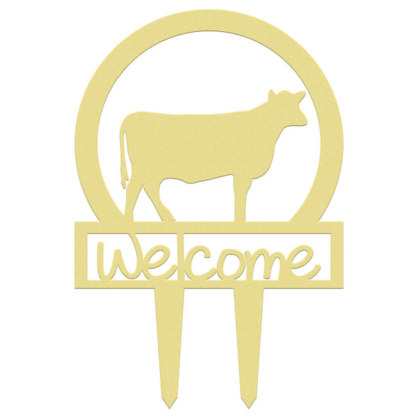 Outdoor Cow Welcome Sign WS