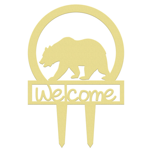 Outdoor Bear Welcome Sign WS