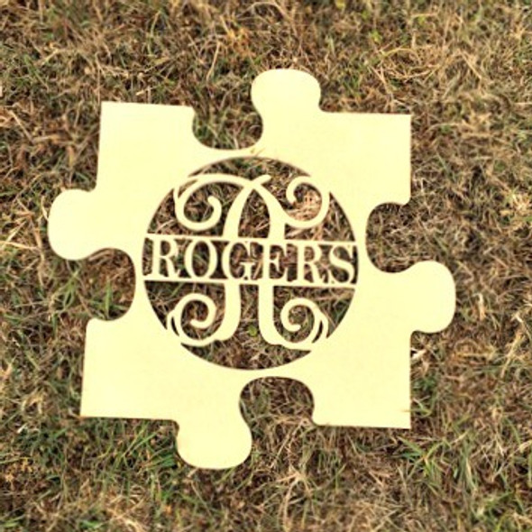 Puzzle Piece Frame Family Name WS