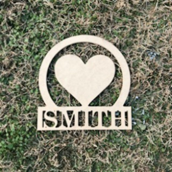 Valentine's Sign Heart, Custom Family Name Frame, Wooden Sign WS