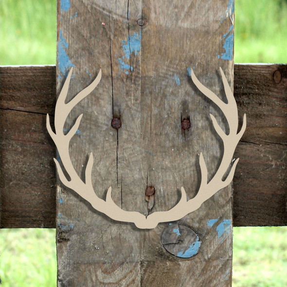 Wide Antler Wooden (MDF) Cutout - Unfinished  DIY Craft WS