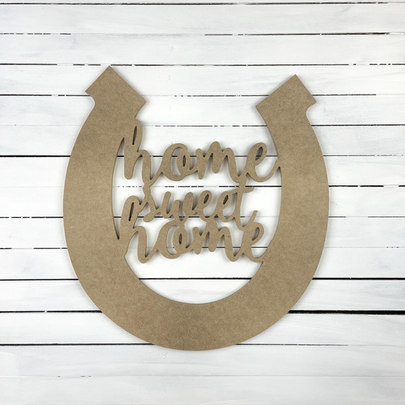 Horseshoe home sweet home Word Phrase