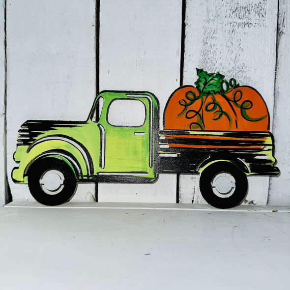 Truck with Pumpkin Unfinished WS