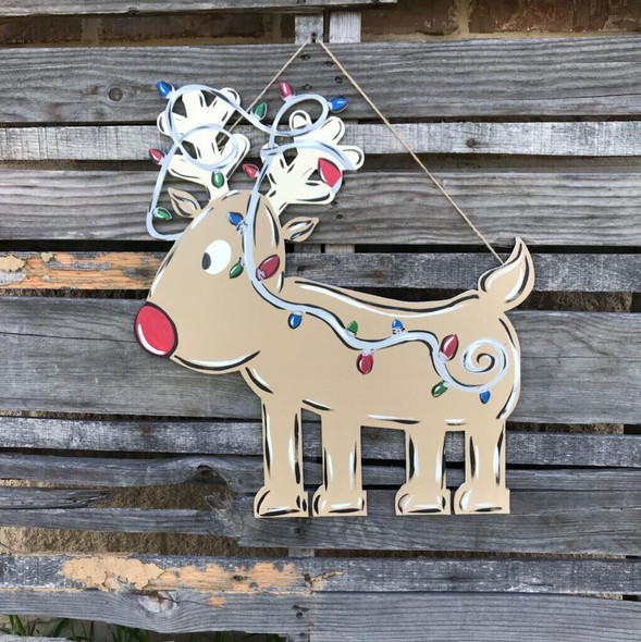 Reindeer with Lights on Antlers  WS