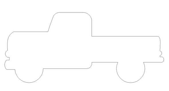 Truck with empty bed Silhouette