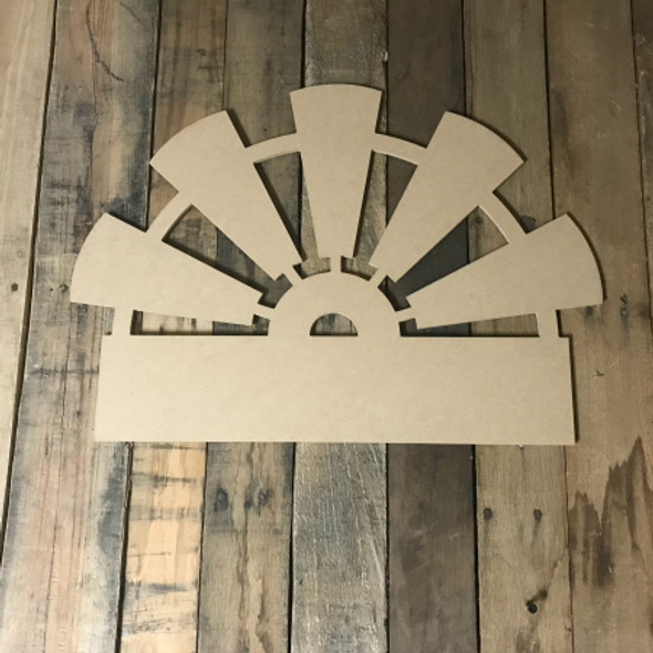 Windmill Half Blank Family Name, Unfinished MDF Cutout WS