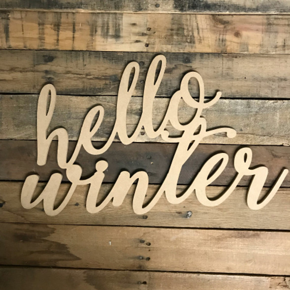 Script hello Winter Unfinished Word WS