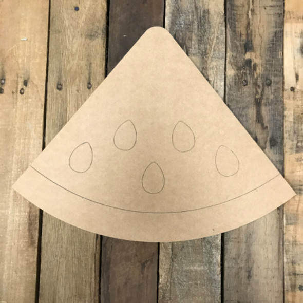 Paint by Line, Watermelon Slice, Unfinished Wooden Cutout Craft