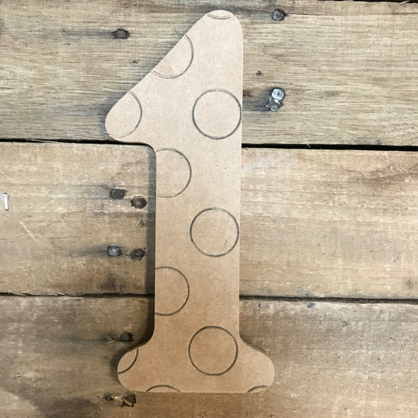 Wooden Beltorian Polka Dot Numbers, Paint by Line Craft
