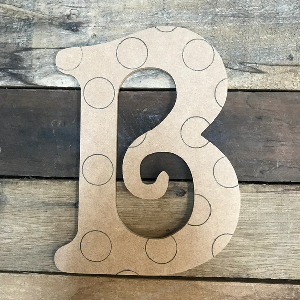 Wooden Polka Dot Beltorian Letters, Paint by Line Craft