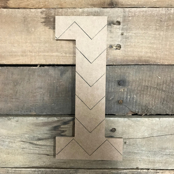 Wooden Rockwell Chevron Numbers, Paint by Line Craft