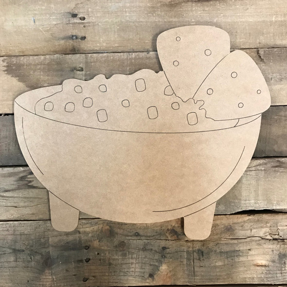 Chips and Dip, Unfinished Craft, Paint by Line