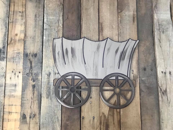 Wagon Cutout, Unfinished Craft, Paint by Line