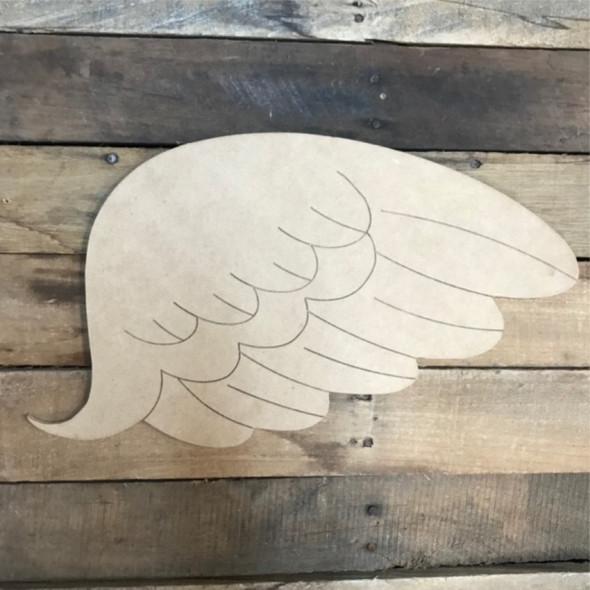 Wing 2 Cutout, Unfinished, Paint by Line