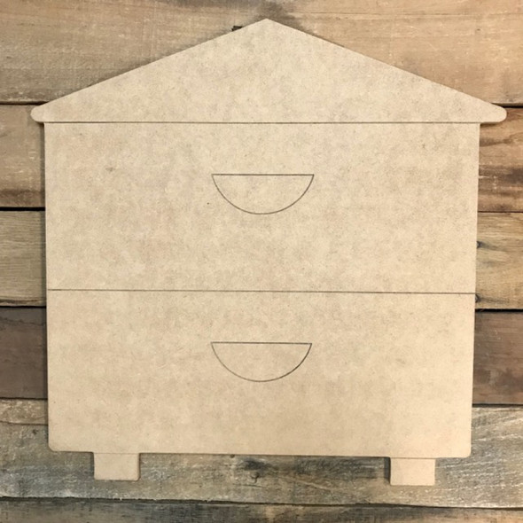 Bee Box Cutout, Unfinished, Paint by Line