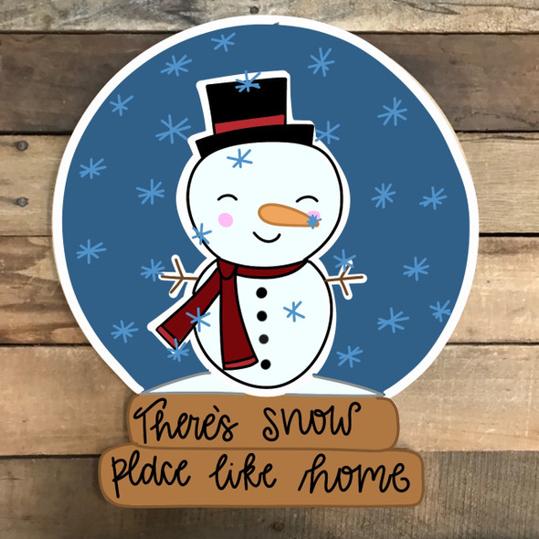 Snowman Snow Globe Cutout, Wood Shape, Paint by Line