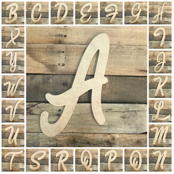 Wood Marvelous Font,  Wood Letters Large, Paintable Wall Art