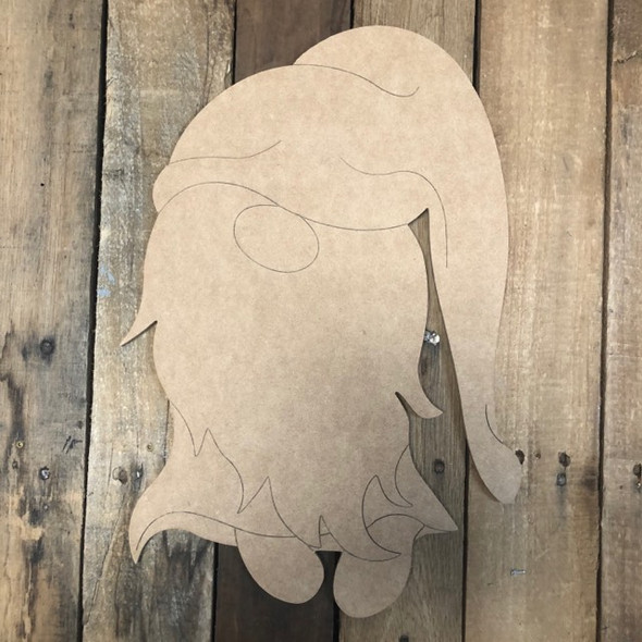 Droopy Gnome Cutout, Unfinished Wall Decor Paint by Line