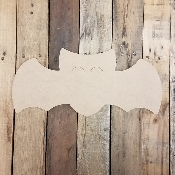 Bat Cutout, Unfinished Animal Shape, Paint by Line