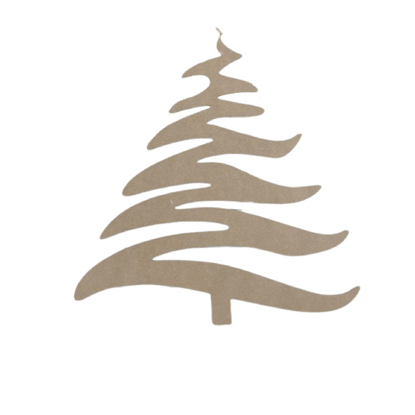 Brush Stroke Christmas Tree Cutout, Craft Unfinished Wood Shape WS