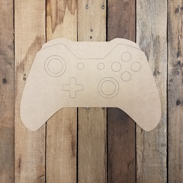 XBox Controller Cutout, Unfinished Craft Shape, Paint by Line WS